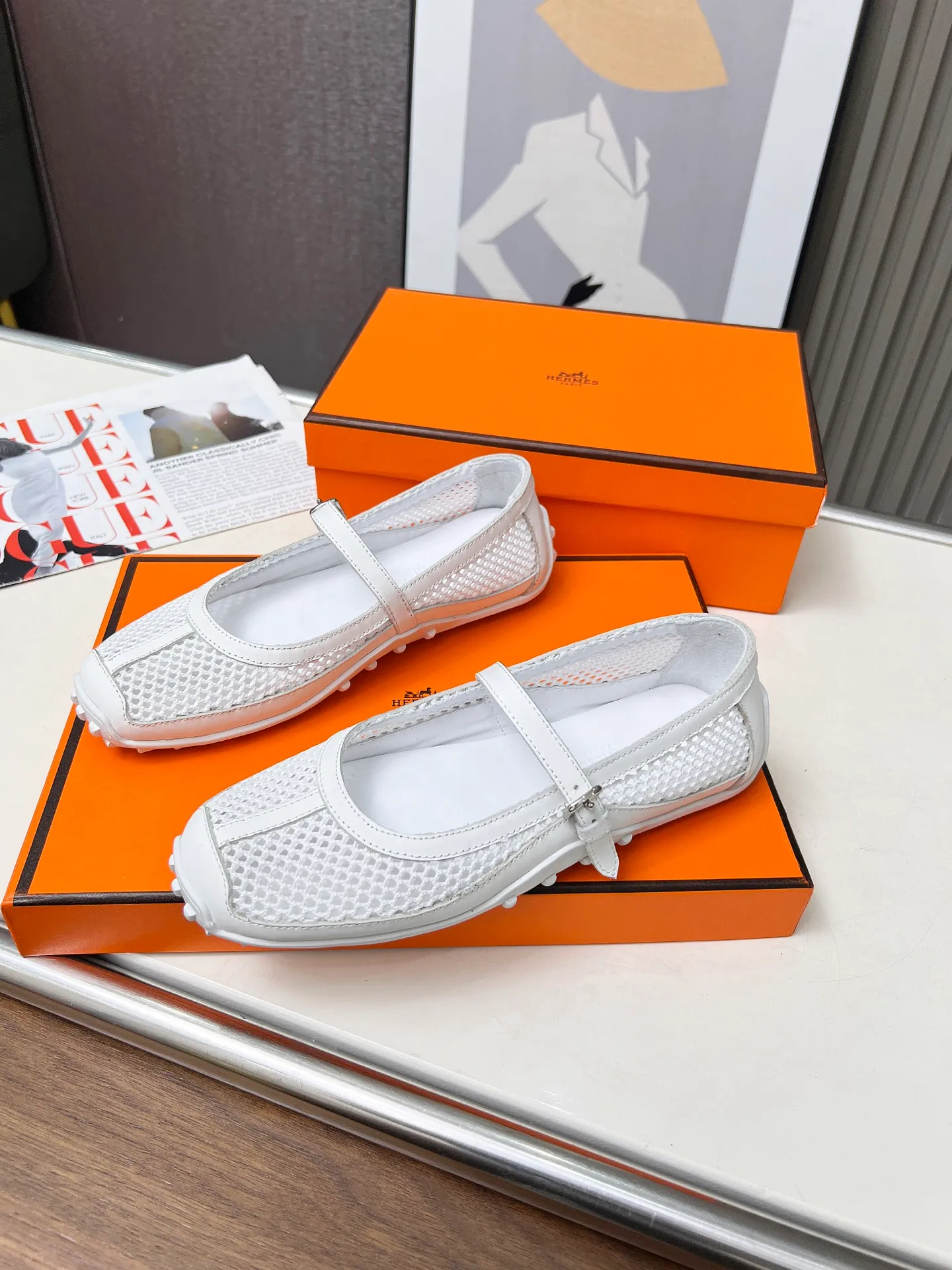👟👟Ex-factory price 480👟👟Hermes New model! Original development, top layer cowhide! New crafting grid! In sheepskin, sheepskin padding! 35-41 yards